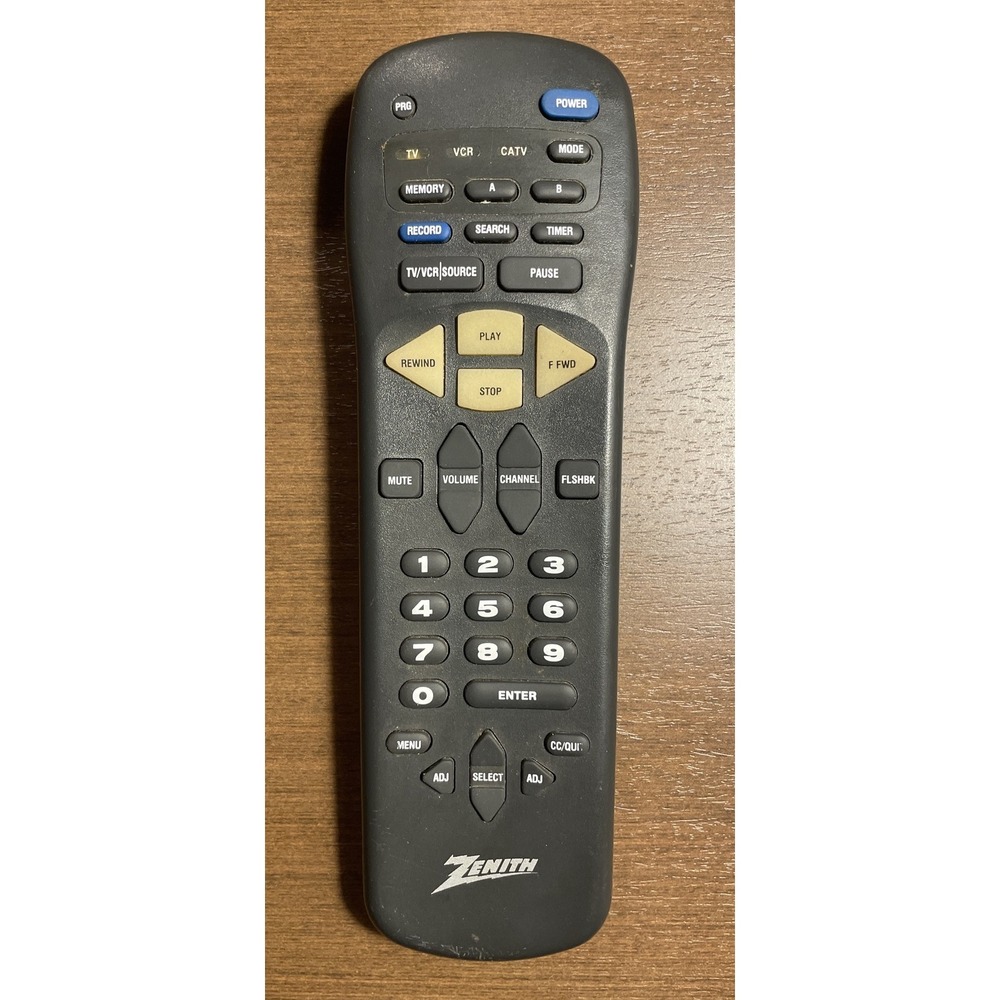 Zenith MBR3350-01 Remote Control Universal TV VCR VRC VR